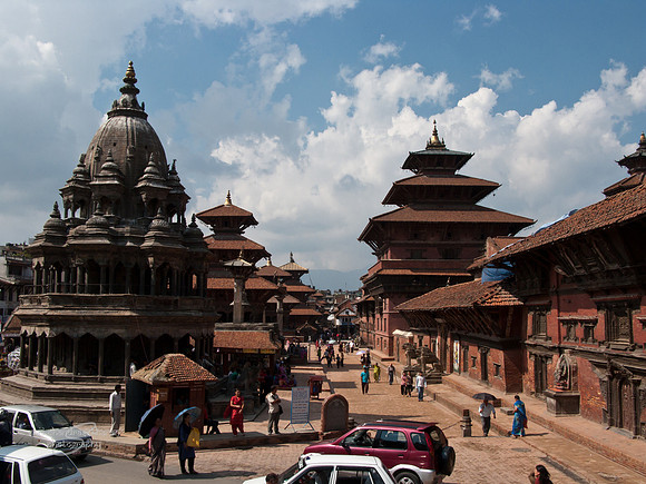 Pātan Durbar Square viewed from Taleju Restaurant