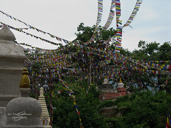 Chorten at base of Swayumbhunath Stupa Hill