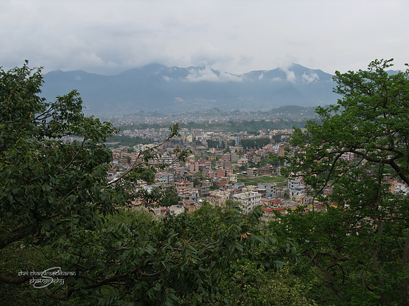 Kathmandu Valley from top of Swayumbhunath Stupa Hill