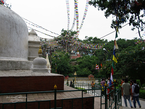 Chorten at base of Swayumbhunath Stupa Hill