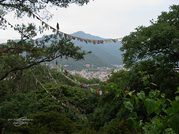 Kathmandu Valley from top of Swayumbhunath Stupa Hill