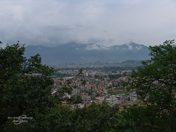 Kathmandu Valley from top of Swayumbhunath Stupa Hill